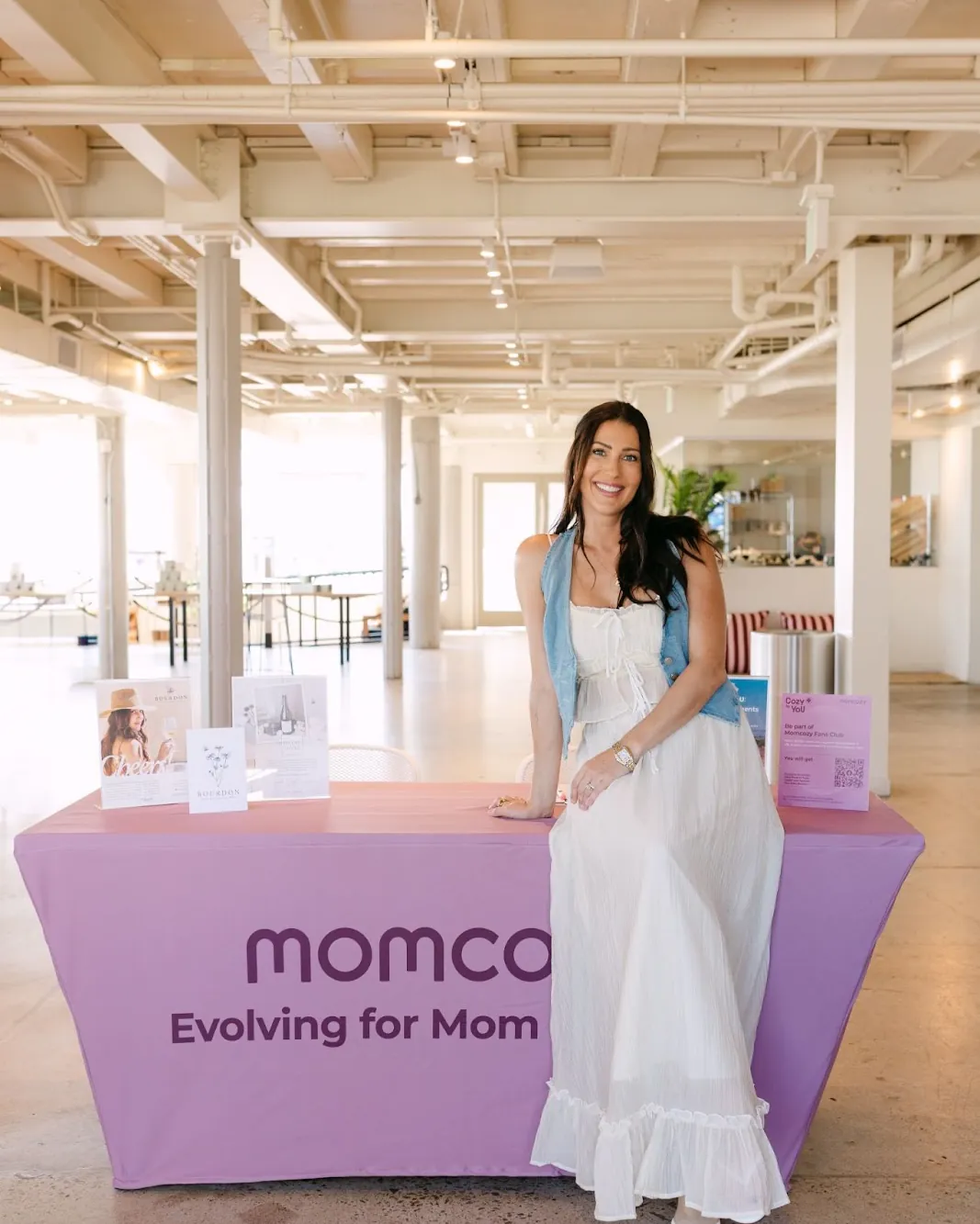 Momcozy ambassador Becca Kufrin at its moms event, San Diego, September 2025